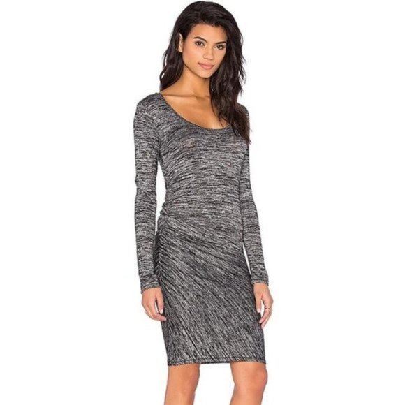 rag & bone/JEAN Twist Long Sleeve Sheath Cocktail Dress - Picture 2 of 7